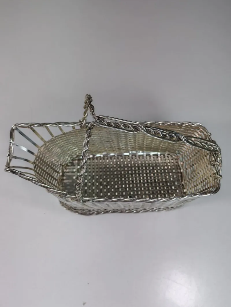 Pamono Silver Metal Bottle Holder and Bowl from Christofle, France, 1950s, Set of 2> Dinnerware Accessories