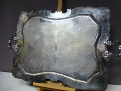 Pamono Silver Metal Serving Tray><noscript><img width=