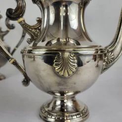 Best Pamono Silver Metal Tea or Coffee Service, 1905, Set of 5