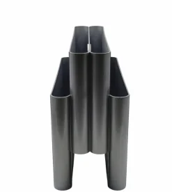 Pamono Silver Model 4676 Magazine Holder by Giotto Stoppino for Kartell, Italy, 1970s><noscript><img width=