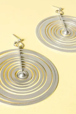 Pamono Silver Moon Earrings by Tapio Wirkkala from Nesto, 1972, Set of 2> Earrings