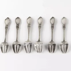 Pamono Silver Oyster Forks, France, Set of 6> Cutlery & Serving Utensils
