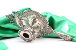 Pamono Silver Paddle with Reliefs, Applications and Cutouts & Handle Resting on a Circular Base><noscript><img width=