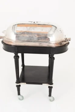 Pamono Silver Plate Beef Carving Trolley, 1930s><noscript><img width=