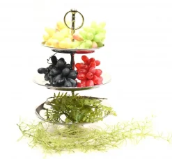 Pamono Silver Plate Cake Stand 3 Tiered Afternoon Tea> Cutlery & Serving Utensils