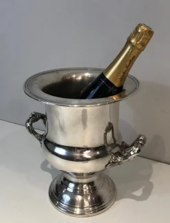 Pamono Silver Plated Champagne Bucket, France, 1900s> Ice Buckets & Wine Coolers