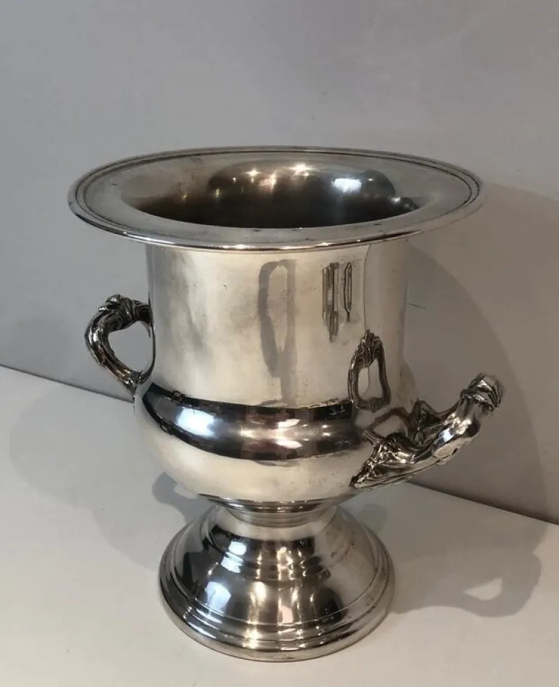 Pamono Silver Plated Champagne Bucket, France, 1900s> Ice Buckets & Wine Coolers