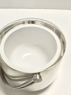 Pamono Silver Plated Ice Bucket attributed to Ambrogio Pozzi for Padova Argenti, 1970s