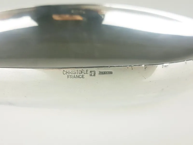 Pamono Silver Plated Metal Bowl and Box from Christofle, 1960s, Set of 2> Bowls