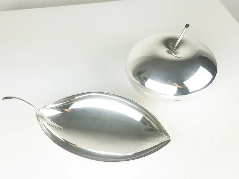 Pamono Silver Plated Metal Bowl and Box from Christofle, 1960s, Set of 2> Bowls