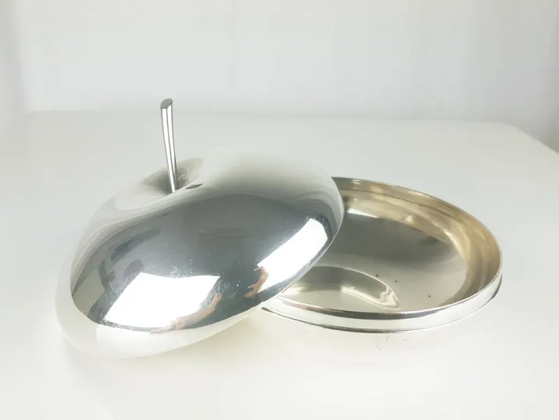 Pamono Silver Plated Metal Bowl and Box from Christofle, 1960s, Set of 2> Bowls