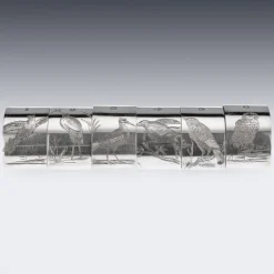 Clearance Pamono Silver Plated Napkin Holders, Sheffield, England, 1880, Set of 6