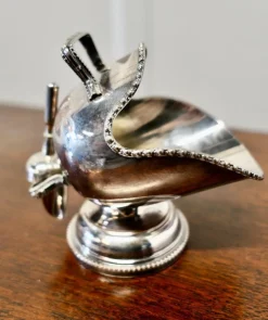Pamono Silver Plated Novelty Sugar Scuttle with Original Scoop, 1920s, Set of 2><noscript><img width=