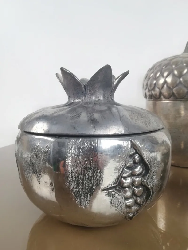 Best Pamono Silver Plated Pomegranate Ice Bucket by Mauro Manetti, Florence, Italy, 1970s