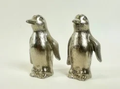 Pamono Silver Plated Salt and Pepper Penguins, 1970s, Set of 2><noscript><img width=