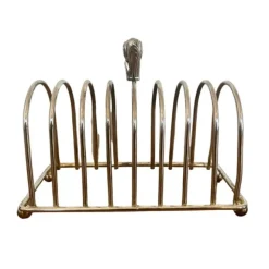 New Pamono Silver Plated Victorian English Toast Rack, 1890s