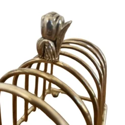 New Pamono Silver Plated Victorian English Toast Rack, 1890s