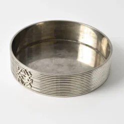 Pamono Silver Plated Wine Bottle Coaster from Loewe, 1980s><noscript><img width=