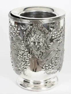 Pamono Silver Plated Wine Coolers from Hawksworth, Eyre & Co, 19th Century, Set of 2><noscript><img width=