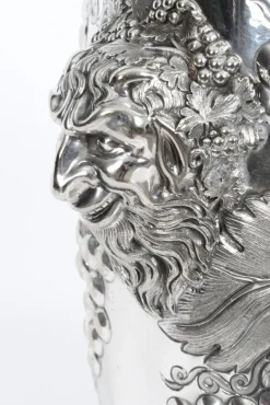 Pamono Silver Plated Wine Coolers from Hawksworth, Eyre & Co, 19th Century, Set of 2><noscript><img width=