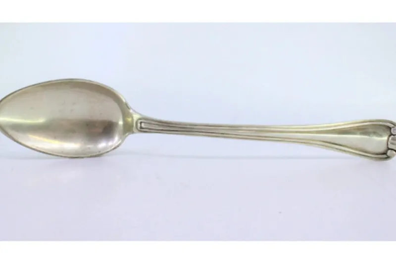 Online Pamono Silver Rice and Serving Spoon with Embossed Handle Grooves