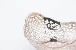 New Pamono Silver Ring Bowl with Grid Cutout