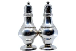 New Pamono Silver Salt and Pepper Shakers, Set of 2