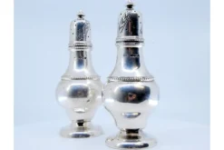 New Pamono Silver Salt and Pepper Shakers, Set of 2