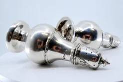 New Pamono Silver Salt and Pepper Shakers, Set of 2