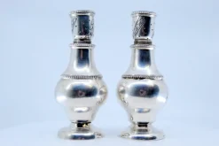 New Pamono Silver Salt and Pepper Shakers, Set of 2