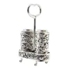 Pamono Silver Salt and Pepper Shakers with Embossed Floral Motifs> Salt & Pepper Shakers