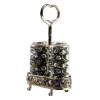 Pamono Silver Salt and Pepper Shakers with Floral Motifs and Claw-Shaped Feet, Set of 2> Salt & Pepper Shakers