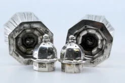 Pamono Silver Salt and Pepper Shaker with Reliefs, Set of 2><noscript><img width=