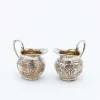 Pamono Silver Salt and Pepper Shakers with Embossed Floral Motifs, Set of 2> Salt & Pepper Shakers