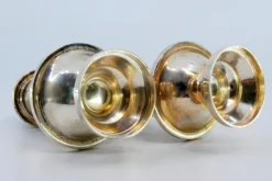 Pamono Silver Salt and Pepper Shakers with Engravings, Set of 2><noscript><img width=