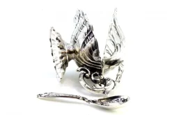 Pamono Silver Salt Shaker with Reliefs and Applications
