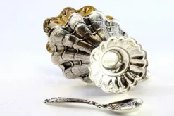 Pamono Silver Salt Shaker with Reliefs and Applications