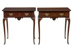 Pamono Silver Side Tables, 1900s, Set of 2> Coffee & Side Tables