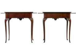 Pamono Silver Side Tables, 1900s, Set of 2><noscript><img width=