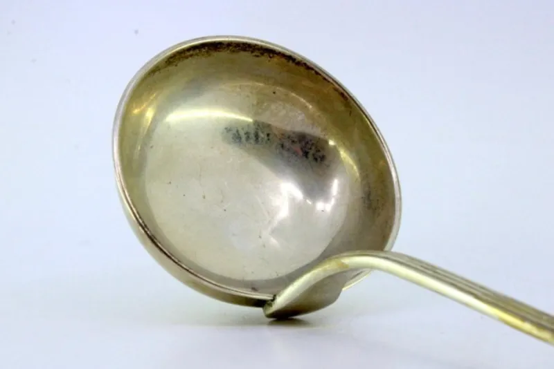 New Pamono Silver Soup Ladle with Raised Edges