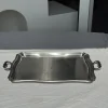 Pamono Silver Stainless Steel Serving Tray by Guy Degrenne, 1980s> Trays