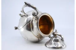 Pamono Silver Sugar Bowl with Segments, Scrolls, Raised Application Handles and Feet><noscript><img width=