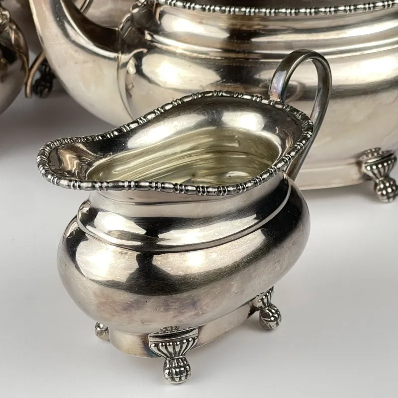 Pamono Silver Tea Set, Sheffield, England, 1930s, Set of 4> Coffee & Tea Service