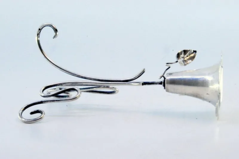 Pamono Silver Toothpick Holder with Chalice Cut> Dinnerware Accessories