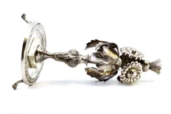 Pamono Silver Toothpick Holder with Floral Reliefs and Applications, Jar with Circular Base and Claw-Shaped Feet><noscript><img width=