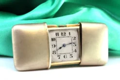 Clearance Pamono Silver Travel Watch with Gold Mechanical Movement