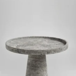 Discount Pamono Silver Travertine Cone Side Table from Kiwano Concept