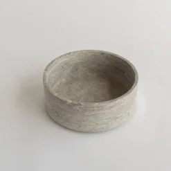 Pamono Silver Travertine Cylinder Bowl from Kiwano Concept><noscript><img width=
