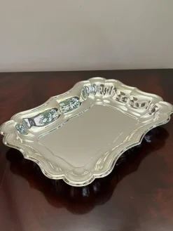 Pamono Silver Tray, Italy, 1980s> Trays
