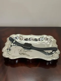 Pamono Silver Tray, Italy, 1980s><noscript><img width=